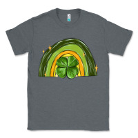 Charcoal Heather st patrick s day shamrock rainbow Classic Tee - MaliasSmallBusiness