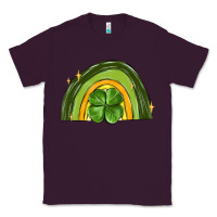 Plum st patrick s day shamrock rainbow Classic Tee - MaliasSmallBusiness