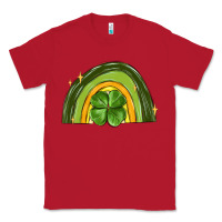 Red st patrick s day shamrock rainbow Classic Tee - MaliasSmallBusiness