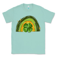Seafoam st patrick s day shamrock rainbow Classic Tee - MaliasSmallBusiness