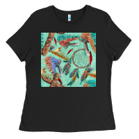 Black pipe tomahawk dreamcatcher headdress seamless patt Ladies Tee - FaDigitalArtStudio