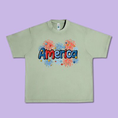 America Urban Heavy Tee Designed By Maliassmallbusiness
