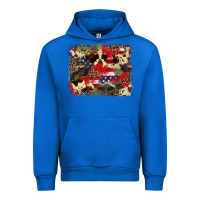 Cobalt 4th of july american flagcowhide  leopard backgrou Urban Hoodie - FaDigitalArtStudio
