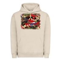 Pigment French Oak 4th of july american flagcowhide  leopard backgrou Urban Hoodie - FaDigitalArtStudio