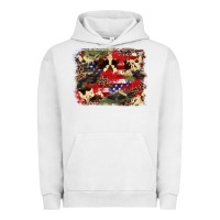 Pigment Lunar Rock 4th of july american flagcowhide  leopard backgrou Urban Hoodie - FaDigitalArtStudio