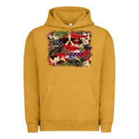 Pigment Peanut Butter 4th of july american flagcowhide  leopard backgrou Urban Hoodie - FaDigitalArtStudio