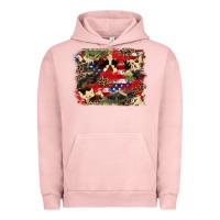 Pigment Salmon 4th of july american flagcowhide  leopard backgrou Urban Hoodie - FaDigitalArtStudio