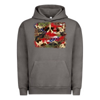 Pigment Tornado 4th of july american flagcowhide  leopard backgrou Urban Hoodie - FaDigitalArtStudio