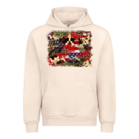 Sandshell 4th of july american flagcowhide  leopard backgrou Urban Hoodie - FaDigitalArtStudio