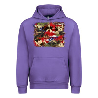 Tulip 4th of july american flagcowhide  leopard backgrou Urban Hoodie - FaDigitalArtStudio