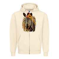 Sandshell Zebra With Sunflowers Zipper Hoodie - Bettercallsaul