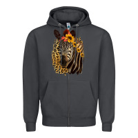 Smoke Zebra With Sunflowers Zipper Hoodie - Bettercallsaul