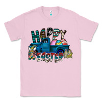 Bubblegum Pink Happy Easter  truck Classic Tee - CowhideDigitalArt