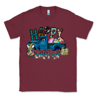Burgundy Happy Easter  truck Classic Tee - CowhideDigitalArt
