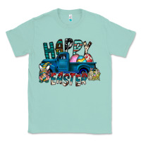 Seafoam Happy Easter  truck Classic Tee - CowhideDigitalArt