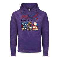 Cloud Purple Western God Bless The USA Vintage Hoodie - LillyAllenDesigns
