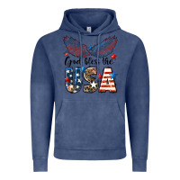 Vintage Denim Western God Bless The USA Vintage Hoodie - LillyAllenDesigns