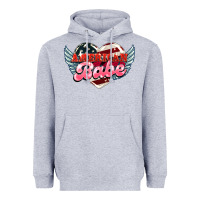 Heather Grey American babe Heavyweight Hoodie - HowdyJamesFarm