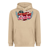 Mushroom American babe Heavyweight Hoodie - HowdyJamesFarm
