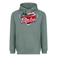 Sage American babe Heavyweight Hoodie - HowdyJamesFarm