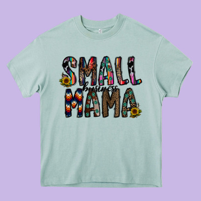 Small Busines Mama Heavy Core Tee Designed By Cowhidedigitalart