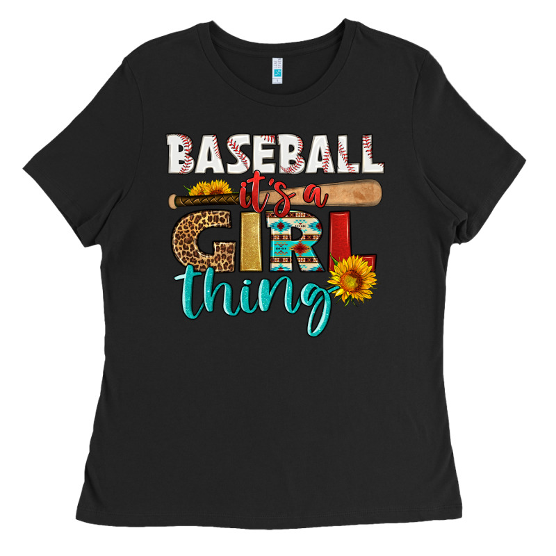 Baseball It's A Girl Thing Ladies Tee by HRA Design Shop | Teevron