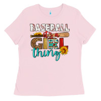 Bubblegum Pink baseball it's a girl thing Ladies Tee - HRA Design Shop