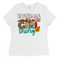 White baseball it's a girl thing Ladies Tee - HRA Design Shop