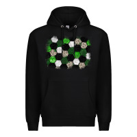 Black Soccer leopard glitter background Premium Hoodie - HowdyJamesFarm
