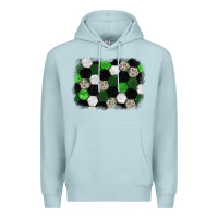 Blue Mist Soccer leopard glitter background Premium Hoodie - HowdyJamesFarm