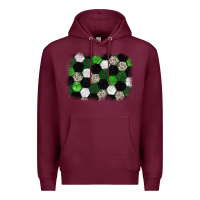 Burgundy Soccer leopard glitter background Premium Hoodie - HowdyJamesFarm
