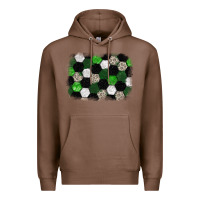 Chestnut Soccer leopard glitter background Premium Hoodie - HowdyJamesFarm