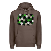 Coffee Soccer leopard glitter background Premium Hoodie - HowdyJamesFarm