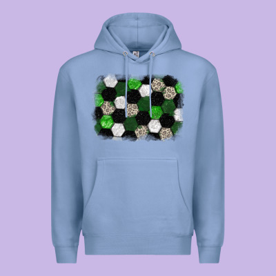 Soccer Leopard Glitter Background Premium Hoodie Designed By Howdyjamesfarm