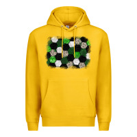 Lemon Soccer leopard glitter background Premium Hoodie - HowdyJamesFarm
