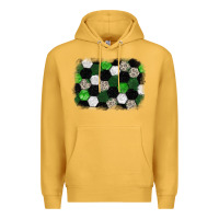 Mustard Soccer leopard glitter background Premium Hoodie - HowdyJamesFarm