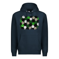 Navy Soccer leopard glitter background Premium Hoodie - HowdyJamesFarm