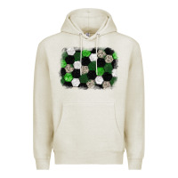 Oatmeal Heather Soccer leopard glitter background Premium Hoodie - HowdyJamesFarm