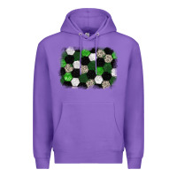 Purple Soccer leopard glitter background Premium Hoodie - HowdyJamesFarm