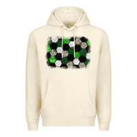 Sandshell Soccer leopard glitter background Premium Hoodie - HowdyJamesFarm