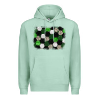 Seafoam Soccer leopard glitter background Premium Hoodie - HowdyJamesFarm