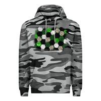 Slate Camo Soccer leopard glitter background Premium Hoodie - HowdyJamesFarm