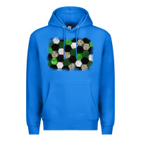True Royal Soccer leopard glitter background Premium Hoodie - HowdyJamesFarm