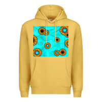 Antique Gold turquoise gemstone sunflower Premium Hoodie - JahusDesignShop