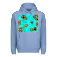 Colony Blue turquoise gemstone sunflower Premium Hoodie - JahusDesignShop