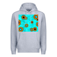 Heather Grey turquoise gemstone sunflower Premium Hoodie - JahusDesignShop
