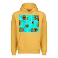 Mustard turquoise gemstone sunflower Premium Hoodie - JahusDesignShop
