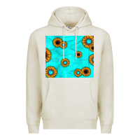 Oatmeal Heather turquoise gemstone sunflower Premium Hoodie - JahusDesignShop