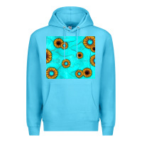 Ocean Blue turquoise gemstone sunflower Premium Hoodie - JahusDesignShop