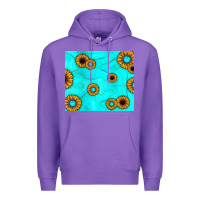 Purple turquoise gemstone sunflower Premium Hoodie - JahusDesignShop